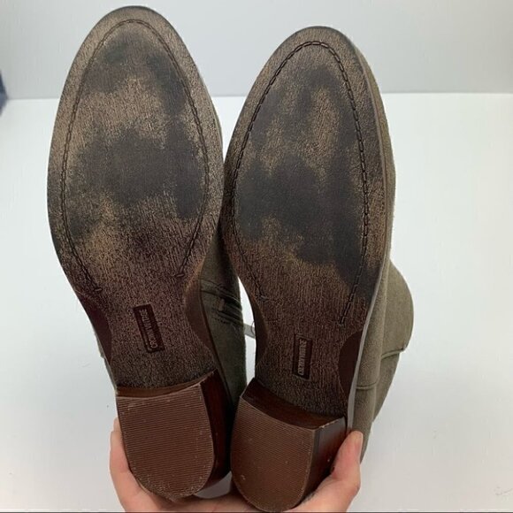 Crown vintage Tabitha ankle bootie 9.5 taupe suede - Picture 7 of 11